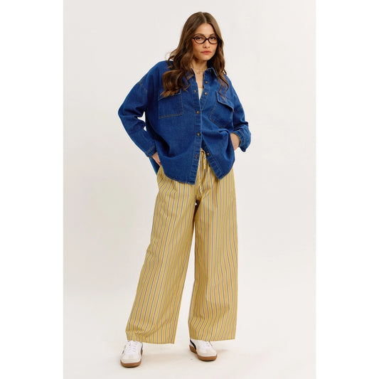 Sonya Oversized Dark Denim Shirt
