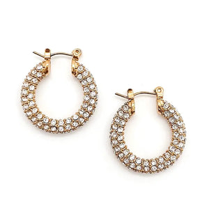 Evangeline Diamond Crystal Hoop Earrings