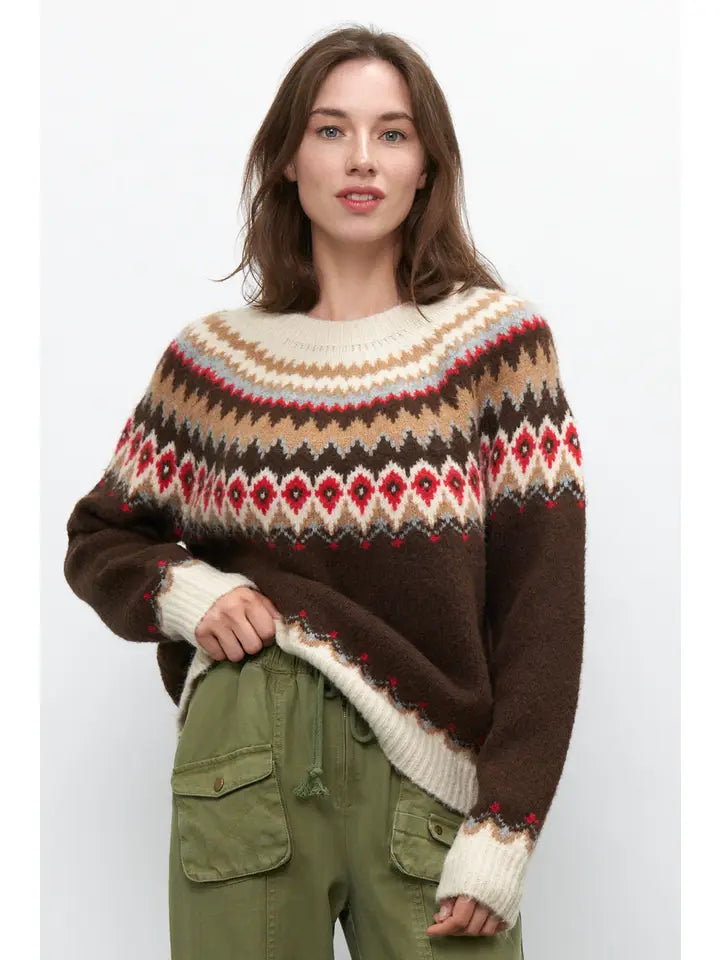 Rose Nordic Sweater