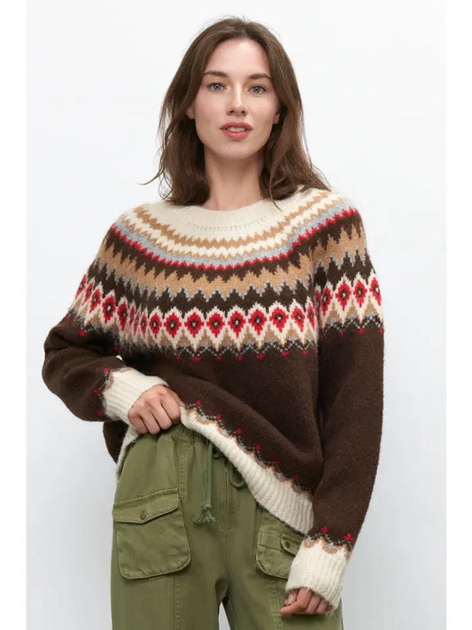 Rose Nordic Sweater