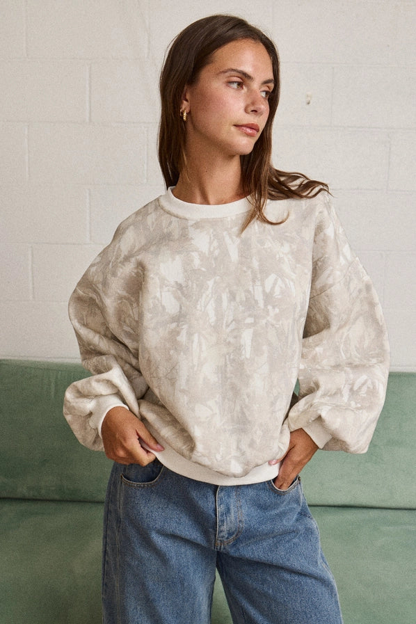 Sienna Crew Neck Camo Sweatshirt