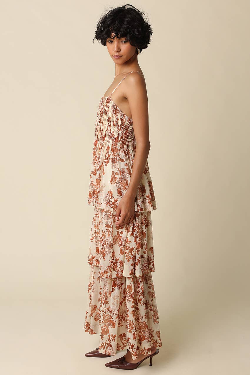 Averil Tiered Printed Maxi Dress