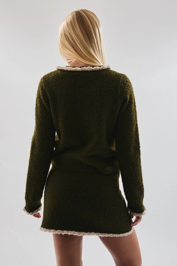 Eliza Contrast Knit Skirt