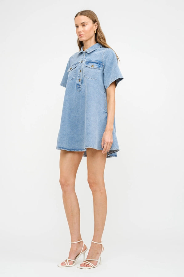 Paloma Denim Shirt Dress