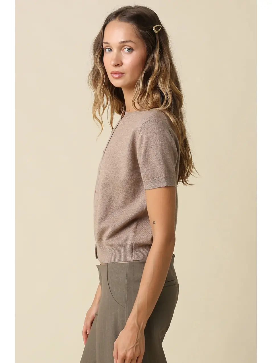 Maddie Short Sleeve Classic Cardigan