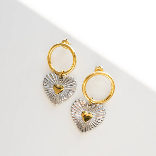 Heart Charm Earrings