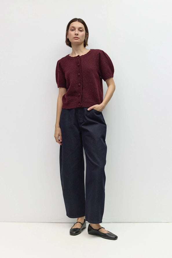Mary Kate Sweater Top/Burgundy