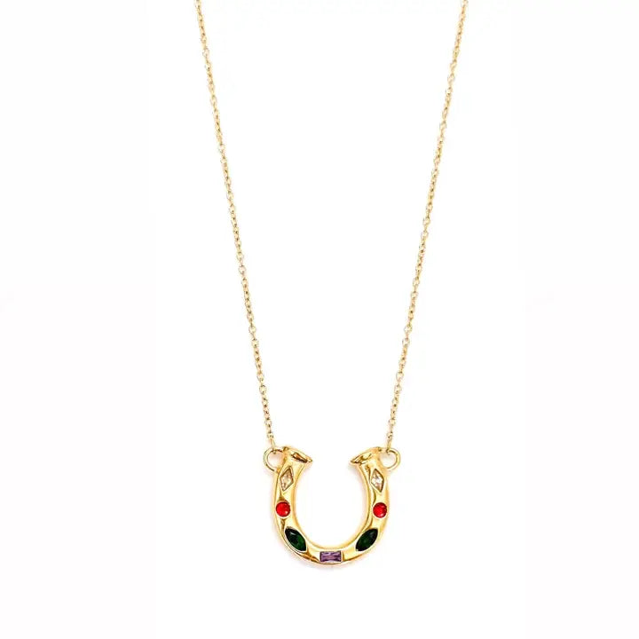 Lainey Crystal Horseshoe Necklace