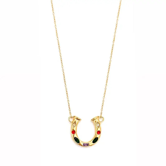 Lainey Crystal Horseshoe Necklace