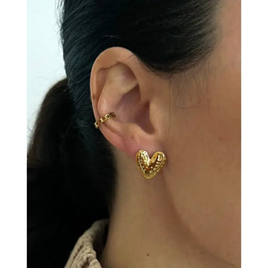 Elated Heart Stud Earrings