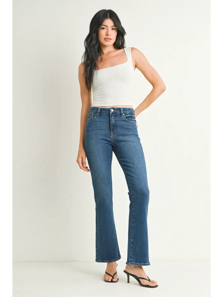 Cate Slim Bootcut Denim/Mid Rise