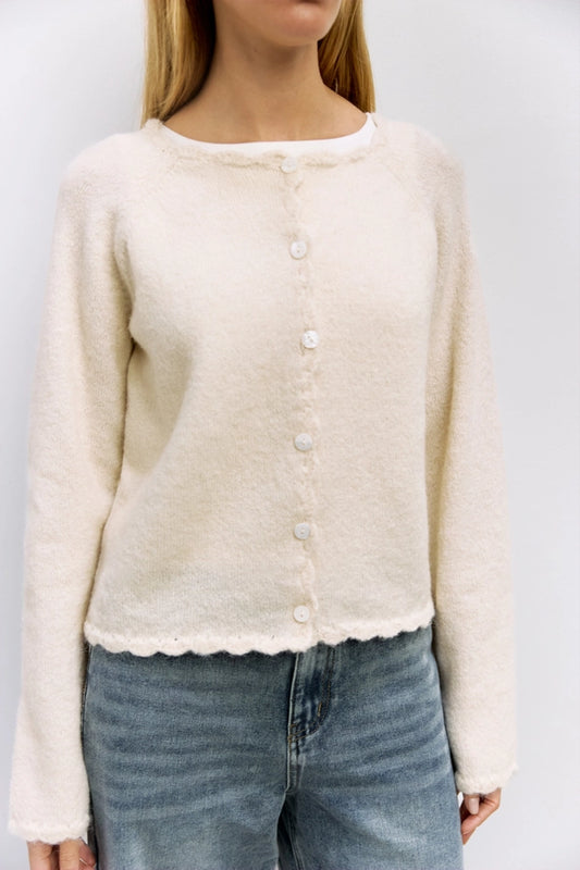 Hallie Scalloped Detail Cardigan