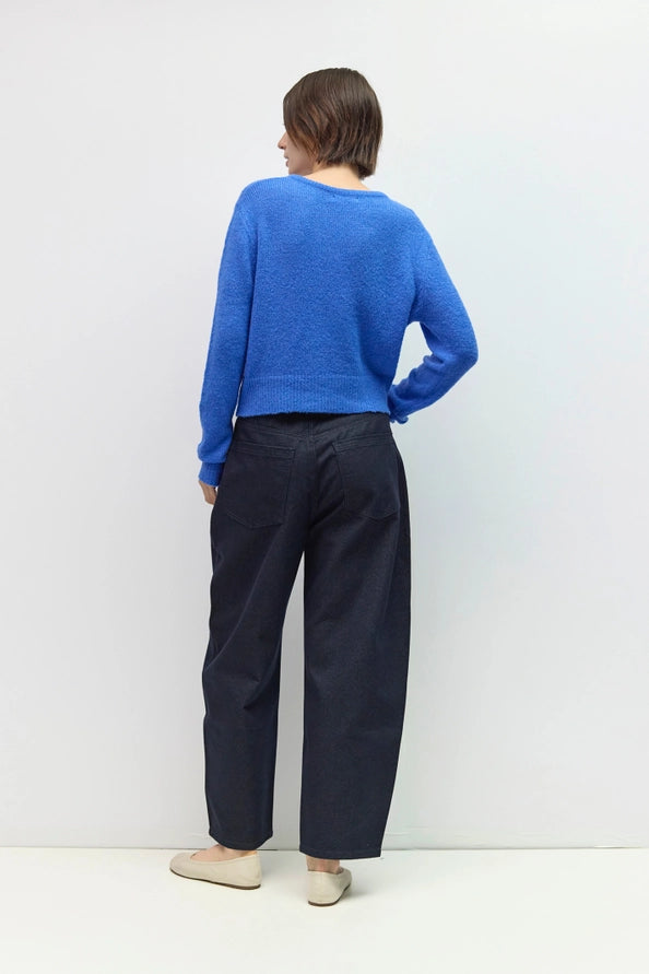 August Blue V neck Sweater