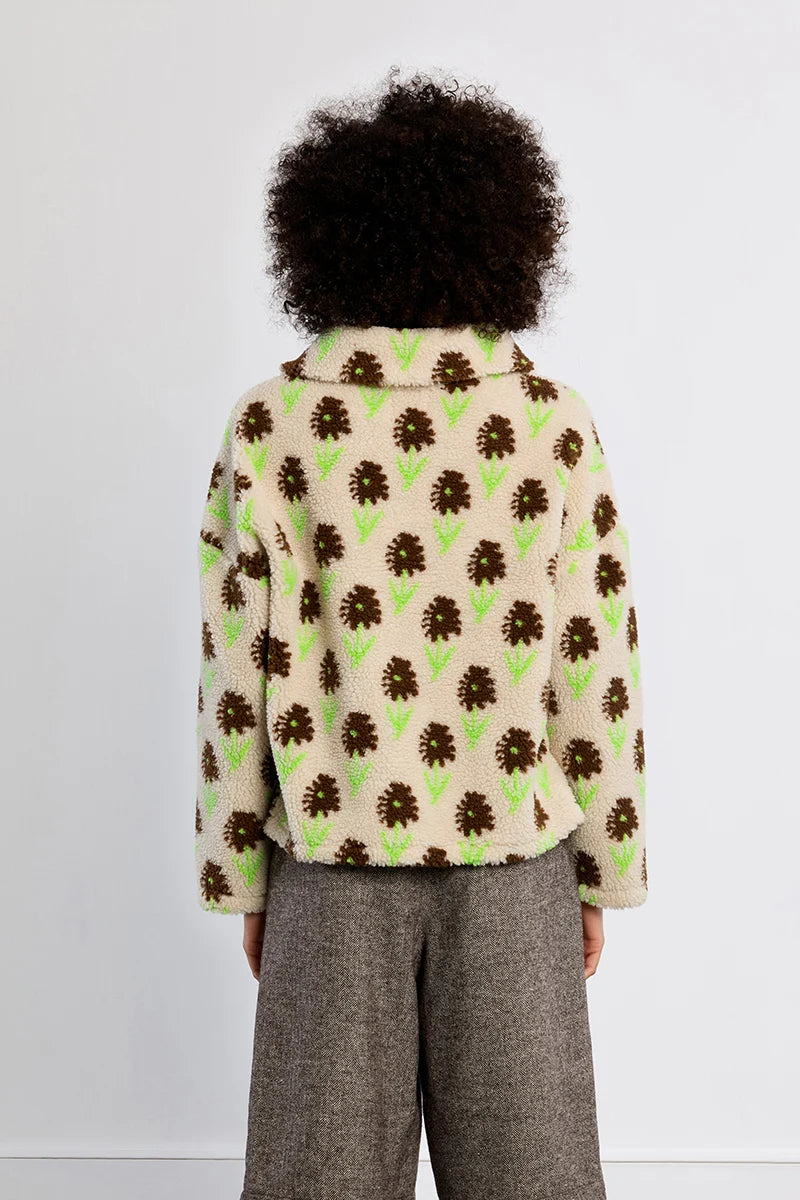 Lizbet Floral Fleece Half Zip Pullover