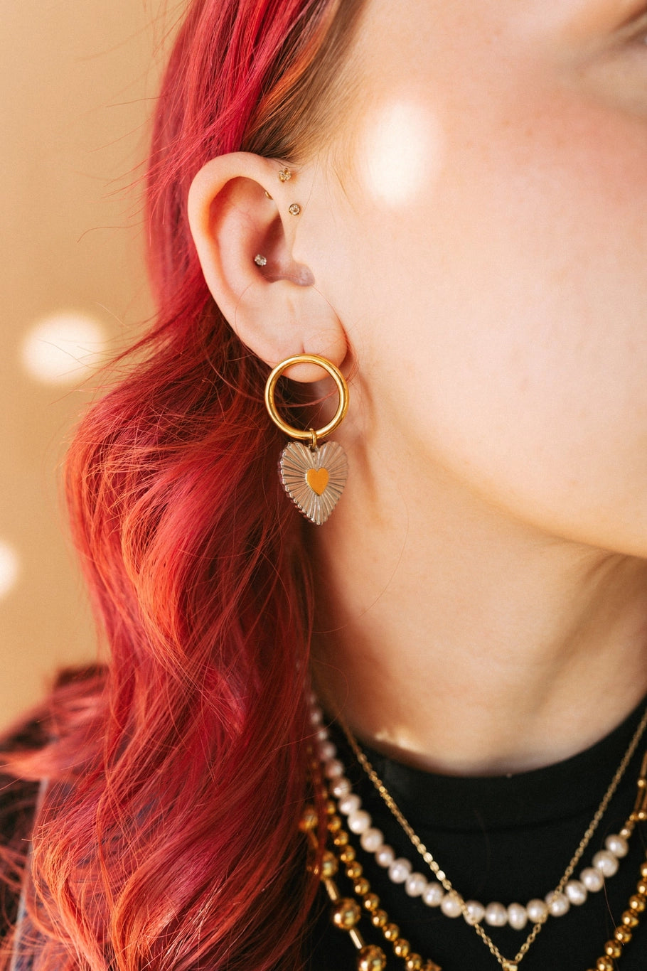 Heart Charm Earrings