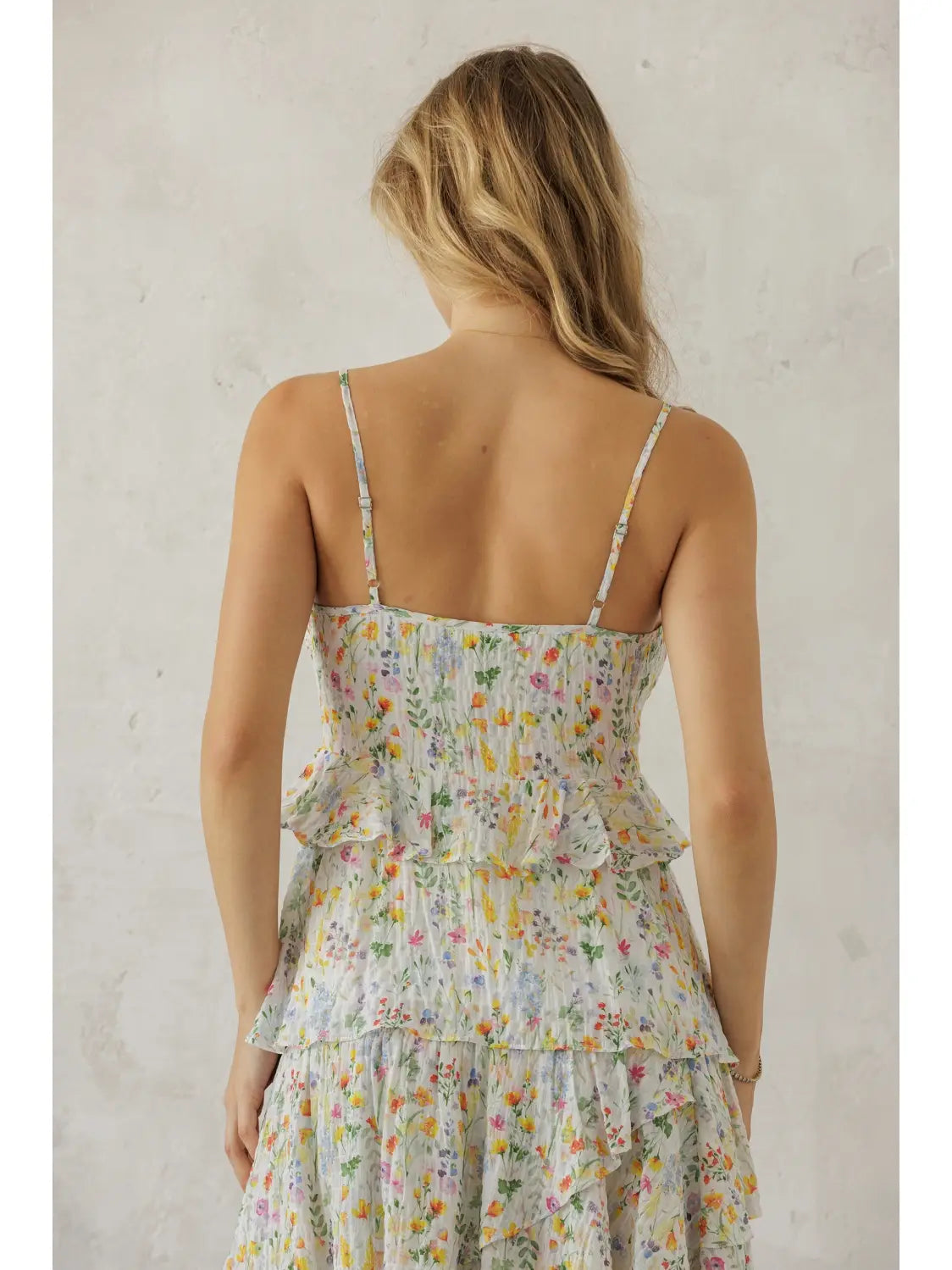Aven Multi Floral Ruffle Cami Top