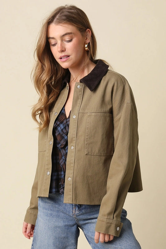 Wyatt contrast Collar Jacket