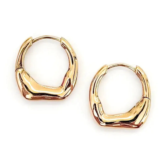 Elvo Irregular Huggie Hoops