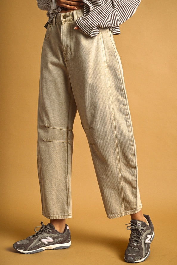 Olivia Tan Barrel Pants