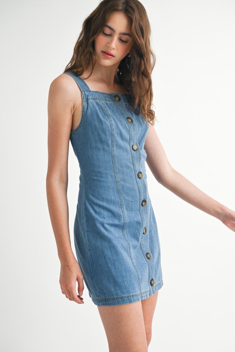 Etta Denim Button Down Mini Dress