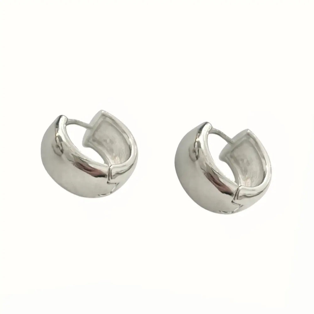 Silver Mimi Chunky Hoops