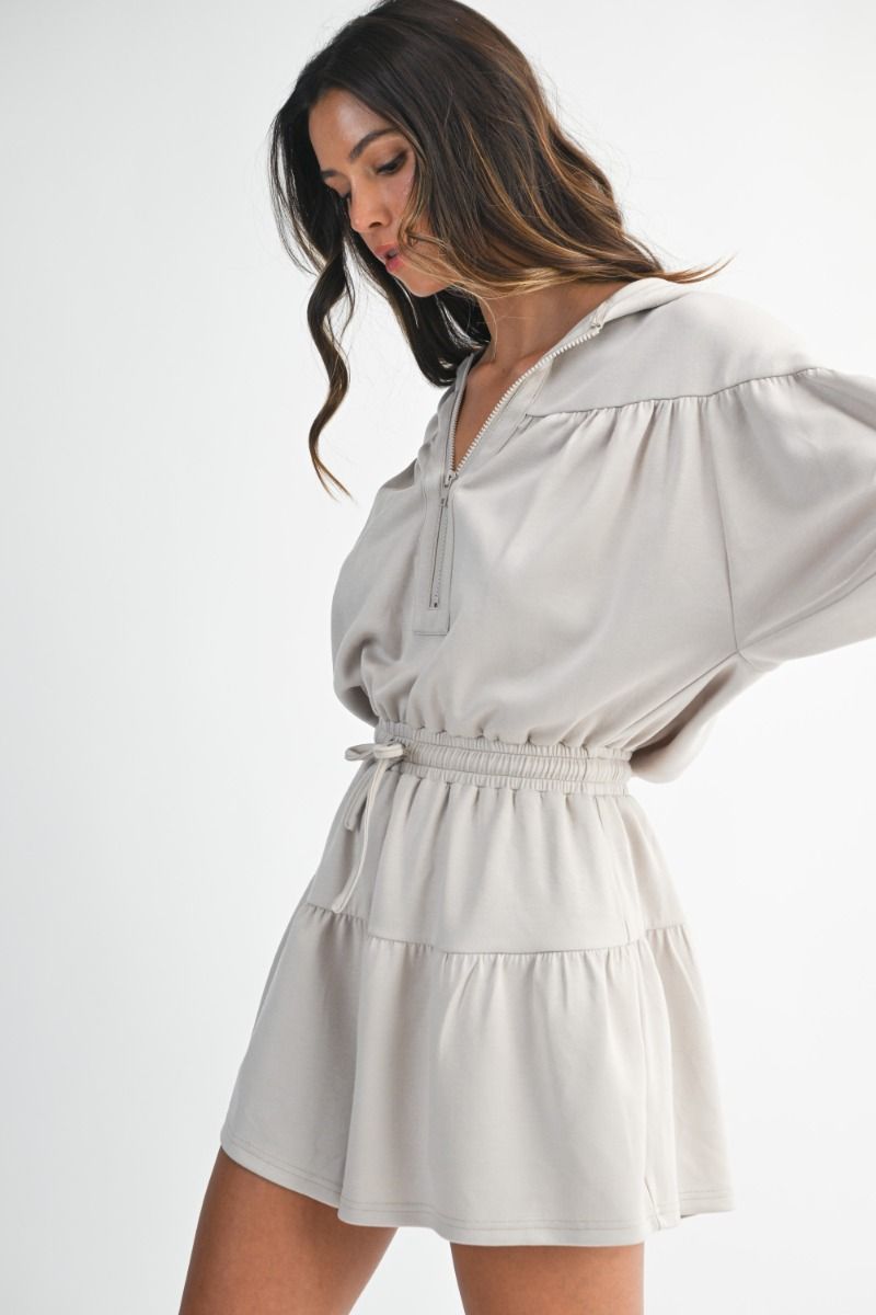 Julia Zip Front Hooded Romper