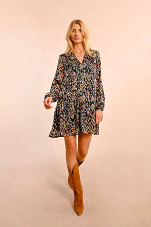 Short Bohemian Print Dress