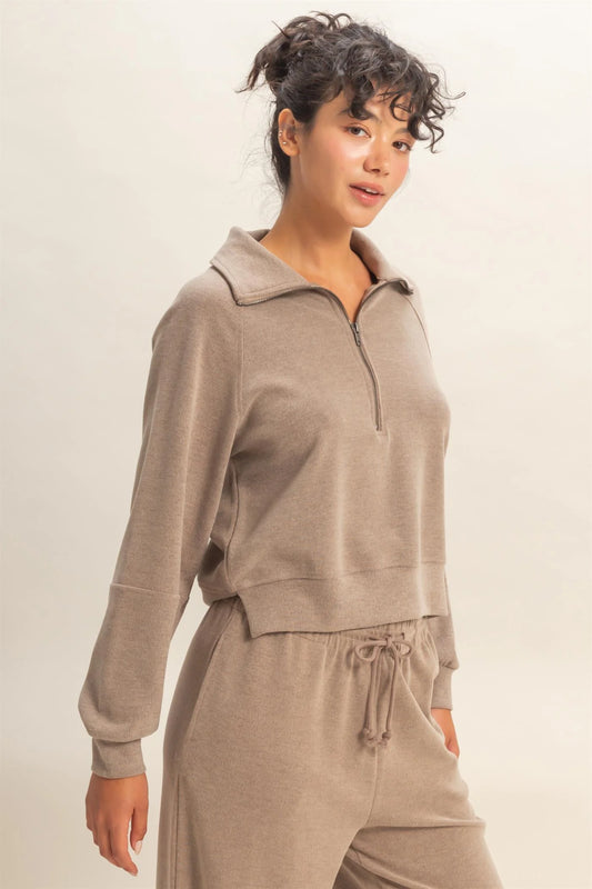 Harper Half Zip Pullover Sweatshirt