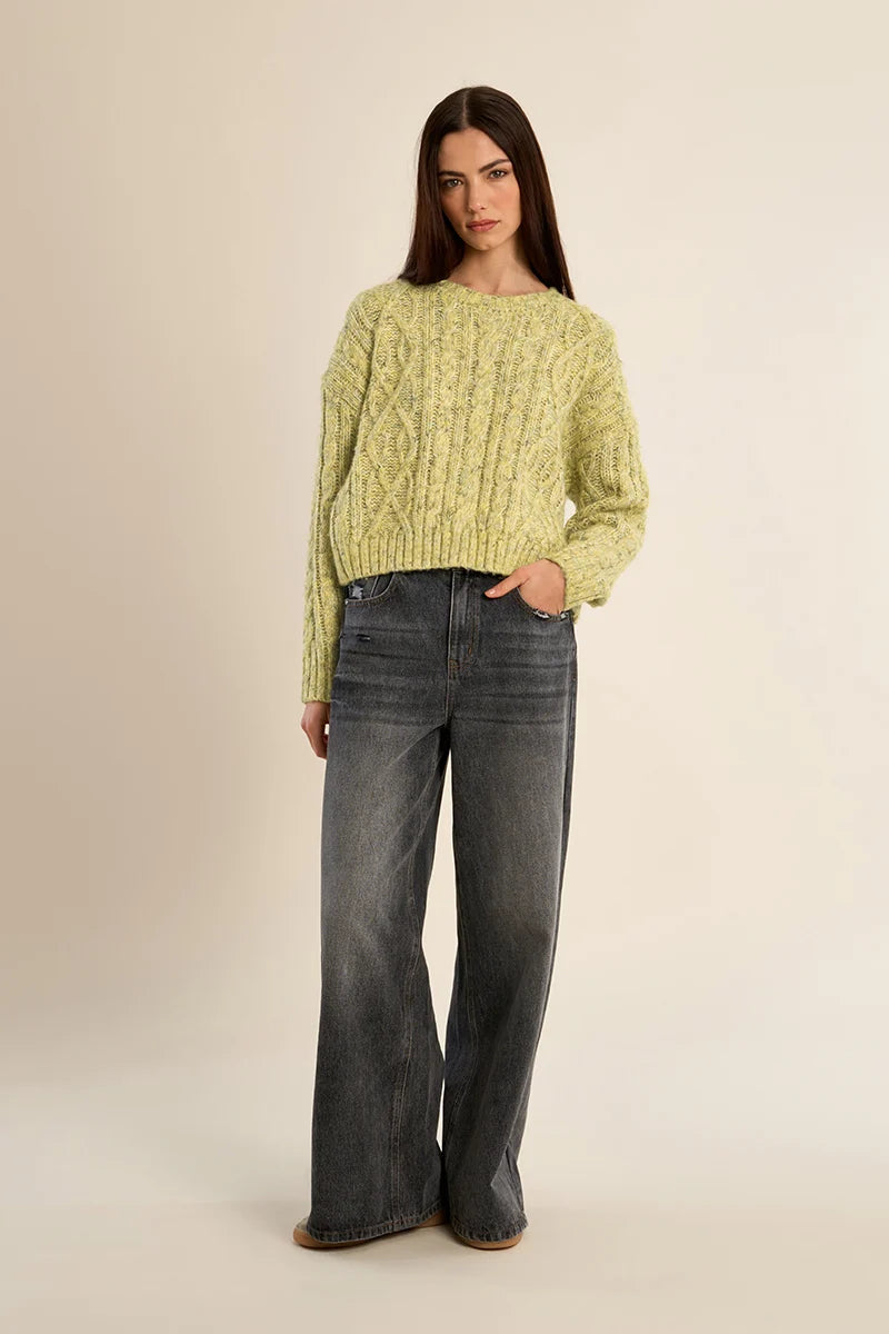 Amelia Cabel Knit Sweater/Lime