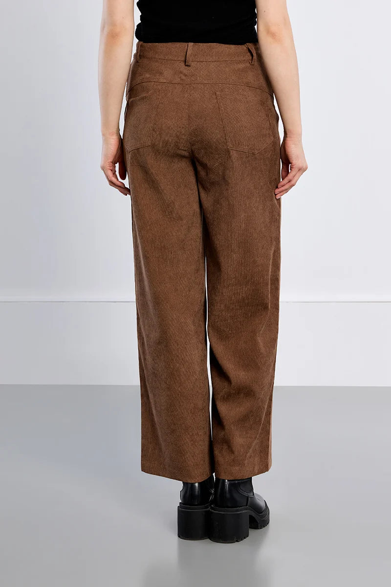 Molly Wide Corduroy Pants/Brown