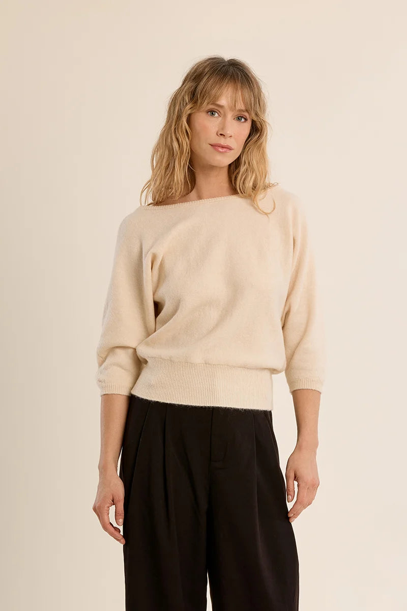 Melanie Sweater Open Back/Cream