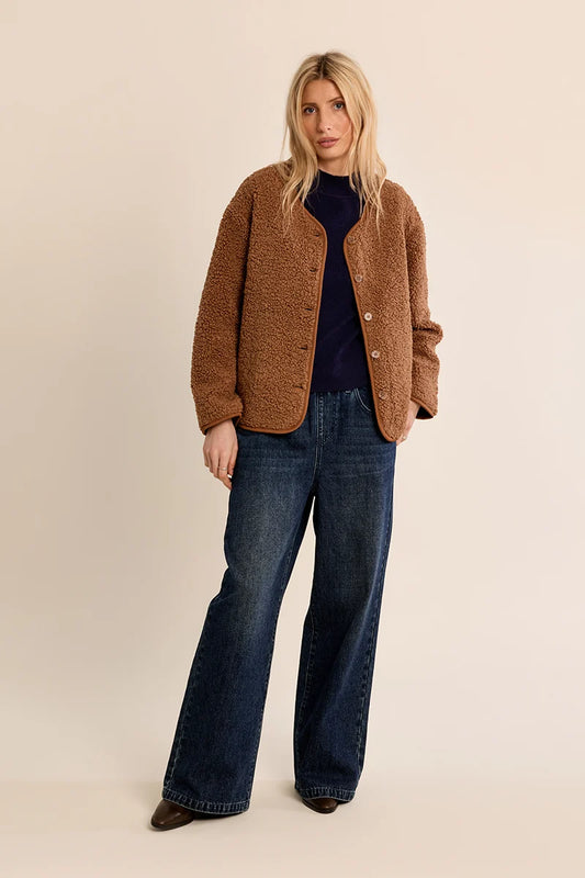 Brooklyn Button-Down Jacket/Camel