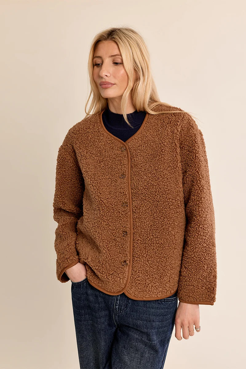 Brooklyn Button-Down Jacket/Camel