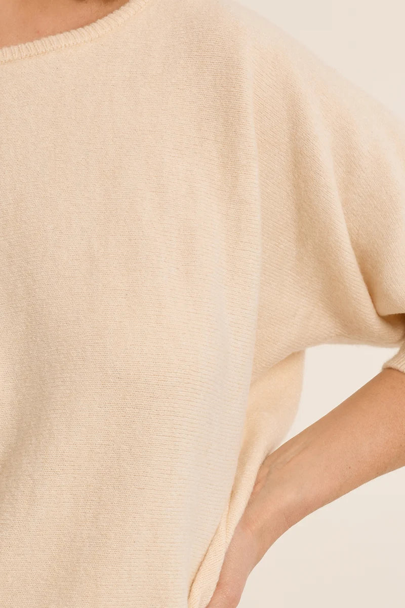 Melanie Sweater Open Back/Cream