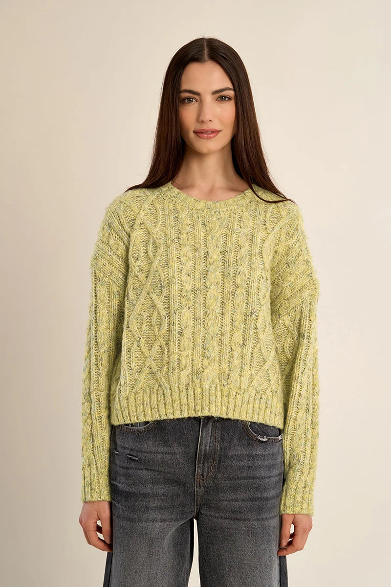 Amelia Cabel Knit Sweater/Lime