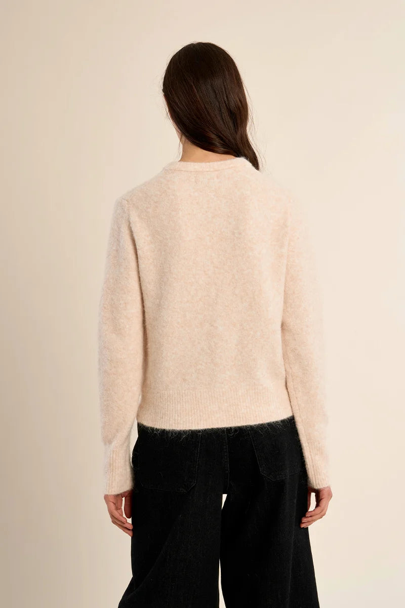 Rowan Buttoned Cardigan/Off White