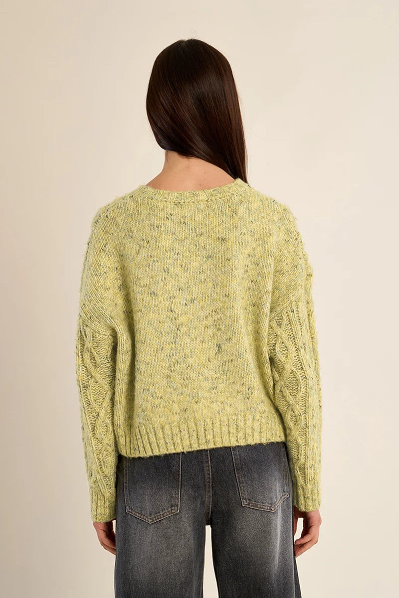 Amelia Cabel Knit Sweater/Lime