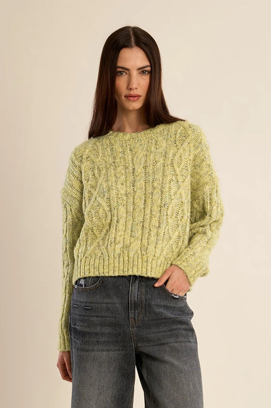 Amelia Cabel Knit Sweater/Lime