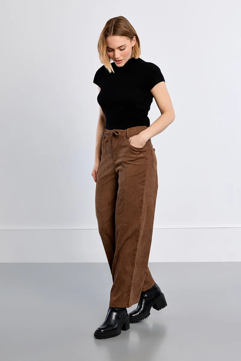 Molly Wide Corduroy Pants/Brown