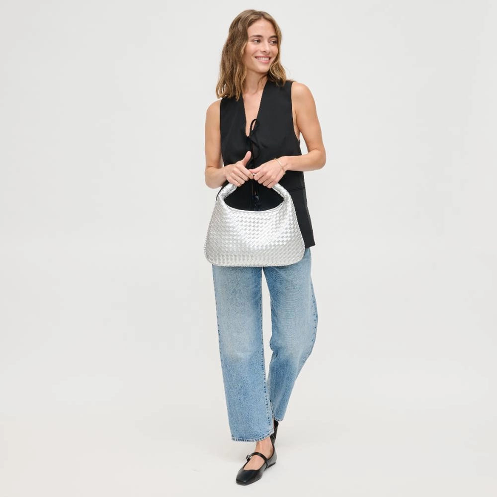 Adela Woven Hobo Bag