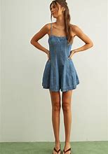 Adele Paneled Washed Denim Romper