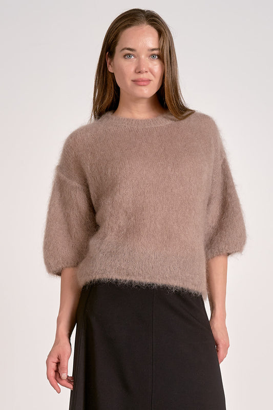 Meadow Short Sleeve Fuzzy Sweater