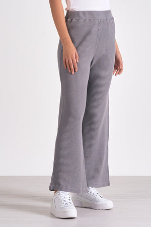 Waffle Knit Wide Leg Pants