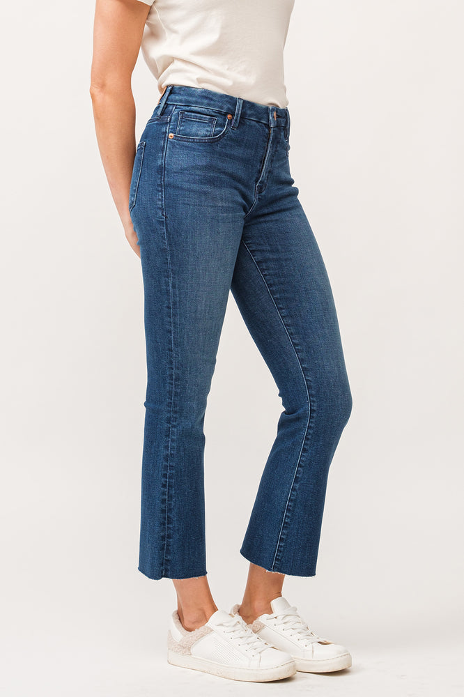 Jeanne Mid Rise Ankle Flare Denim