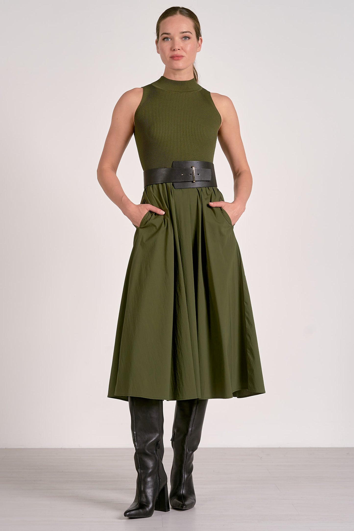 Holly Mock Neck Maxi Dress