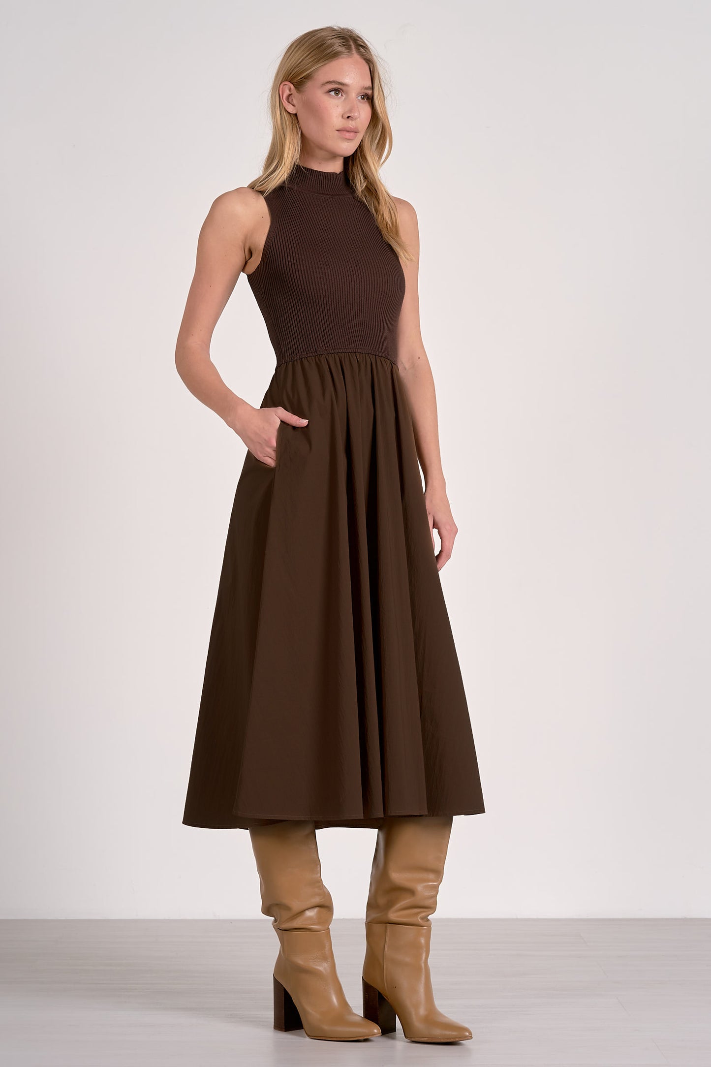 Holly Mock Neck Maxi Dress
