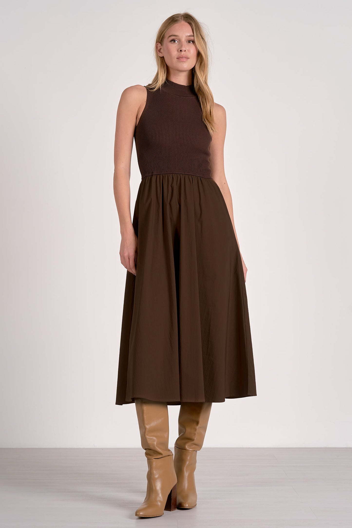 Holly Mock Neck Maxi Dress