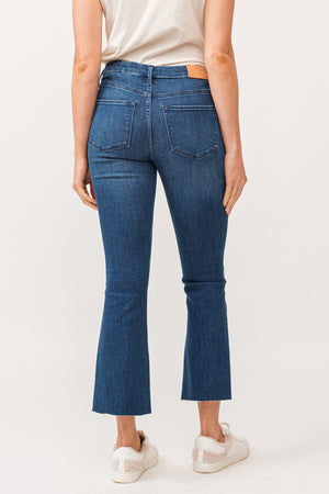 Jeanne Mid Rise Ankle Flare Denim