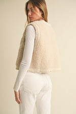 Sherling Lace Trim Detail Vest