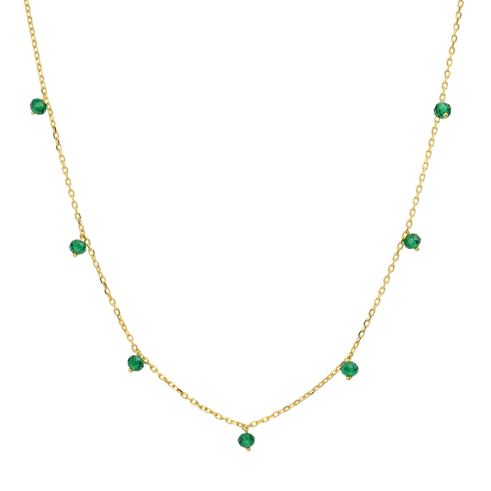 Emerald Green Station Necklace